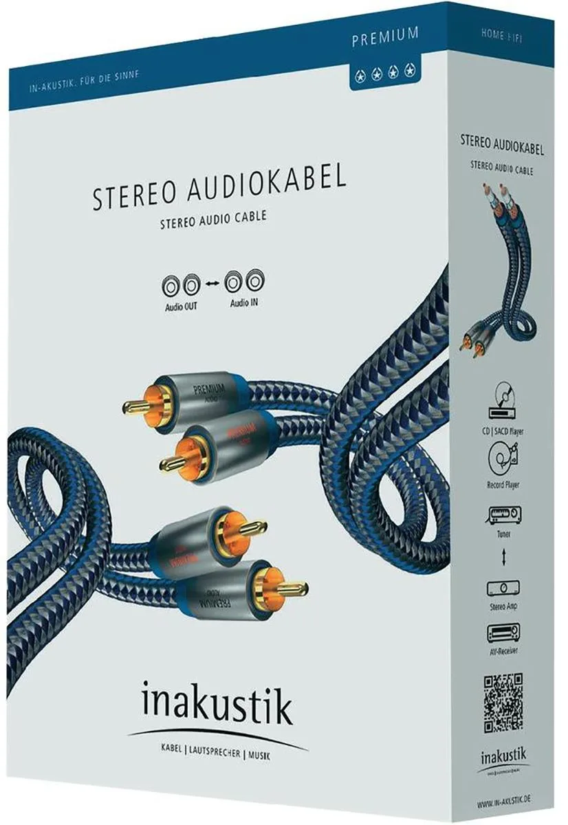 Câble Premium phono Inakustik (1,5 m) Câbles phono