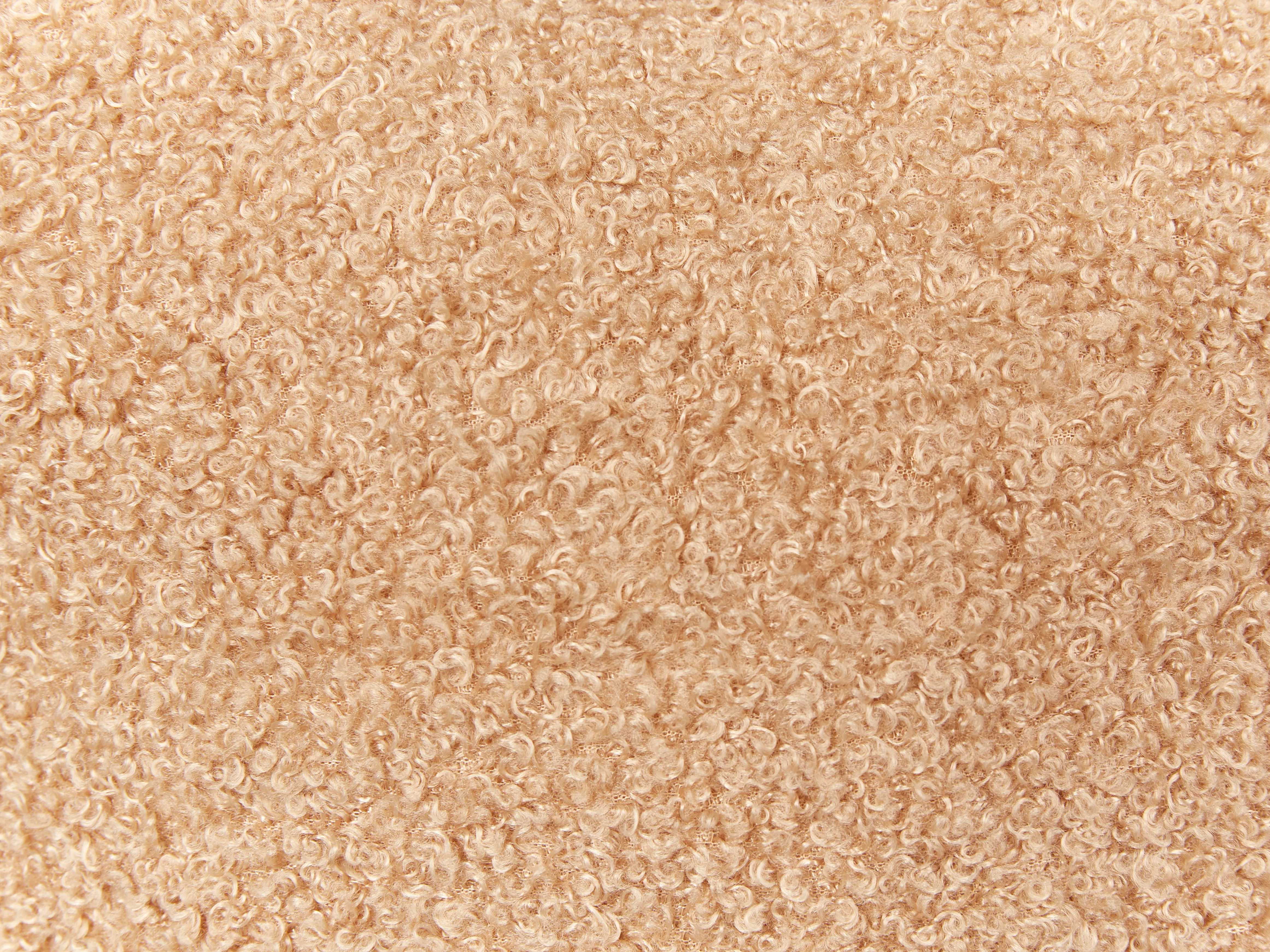 Set van 2 sierkussens HESPERIS Bouclé Lichtbruin effen
