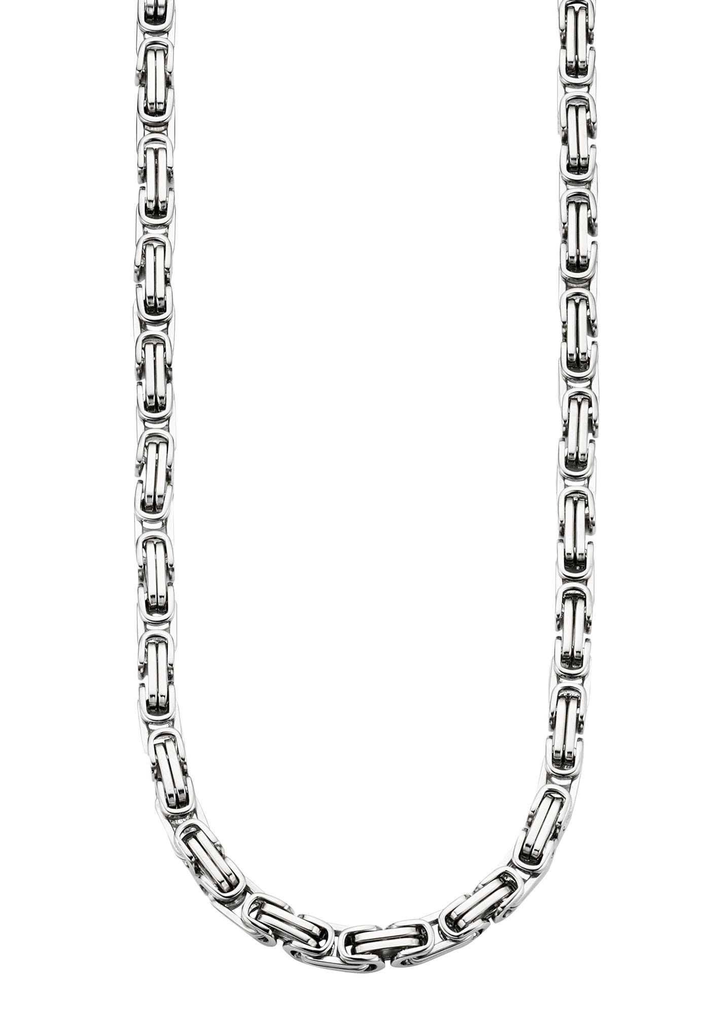 Bruno Banani Edelstahlkette »Schmuck Geschenk Halskette Königskette 4-Kant-Optik Silber«