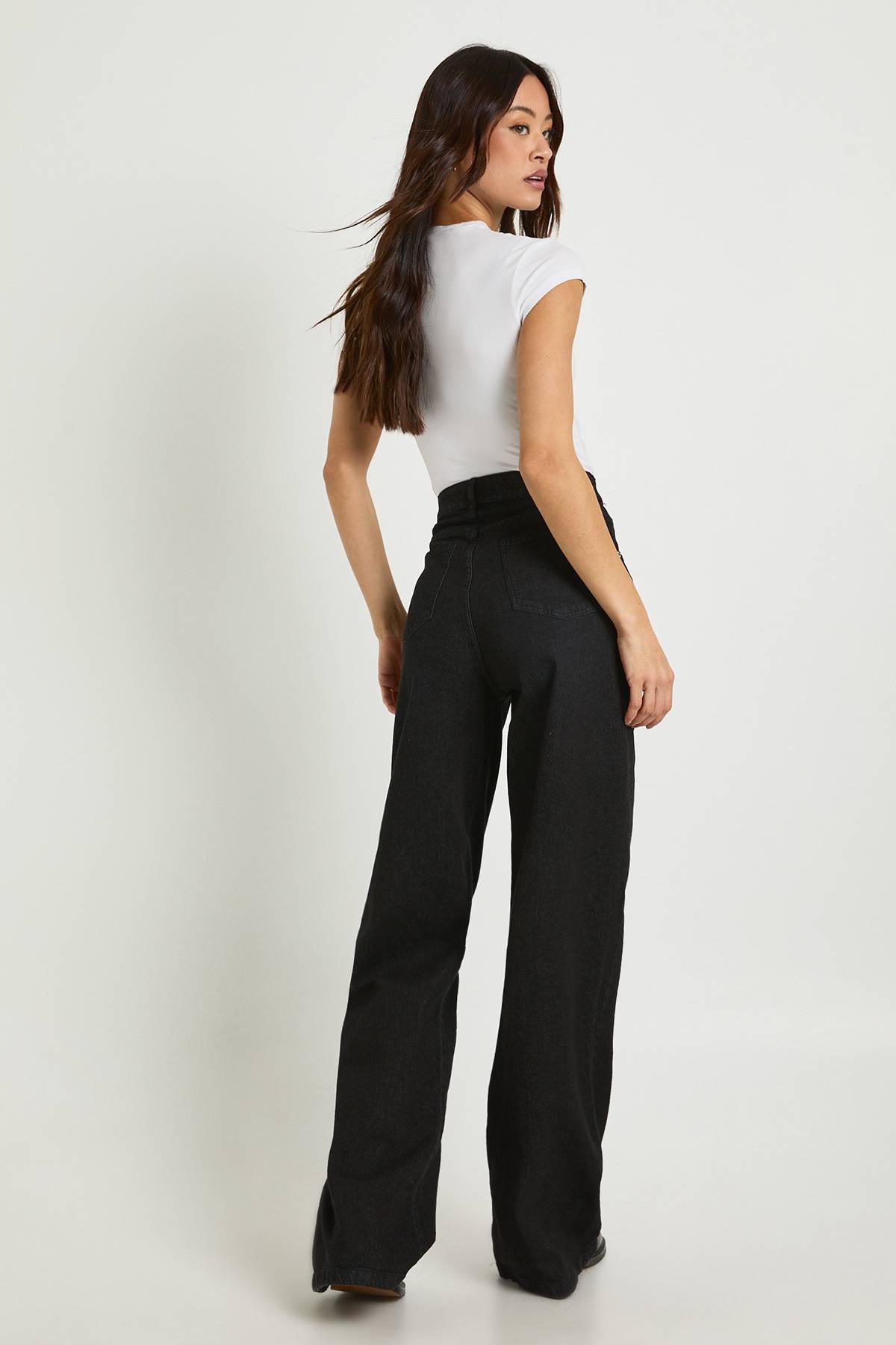 boohoo Jean basique pour personnes de grande taille à jambe large