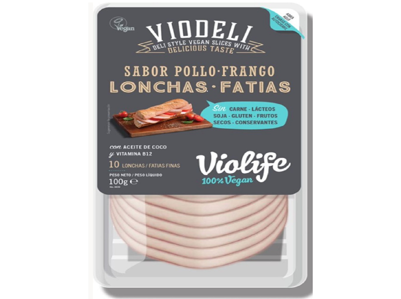 PREPARADO VEGAN VIOLIFE FATIADO SABOR A FRANGO 100G