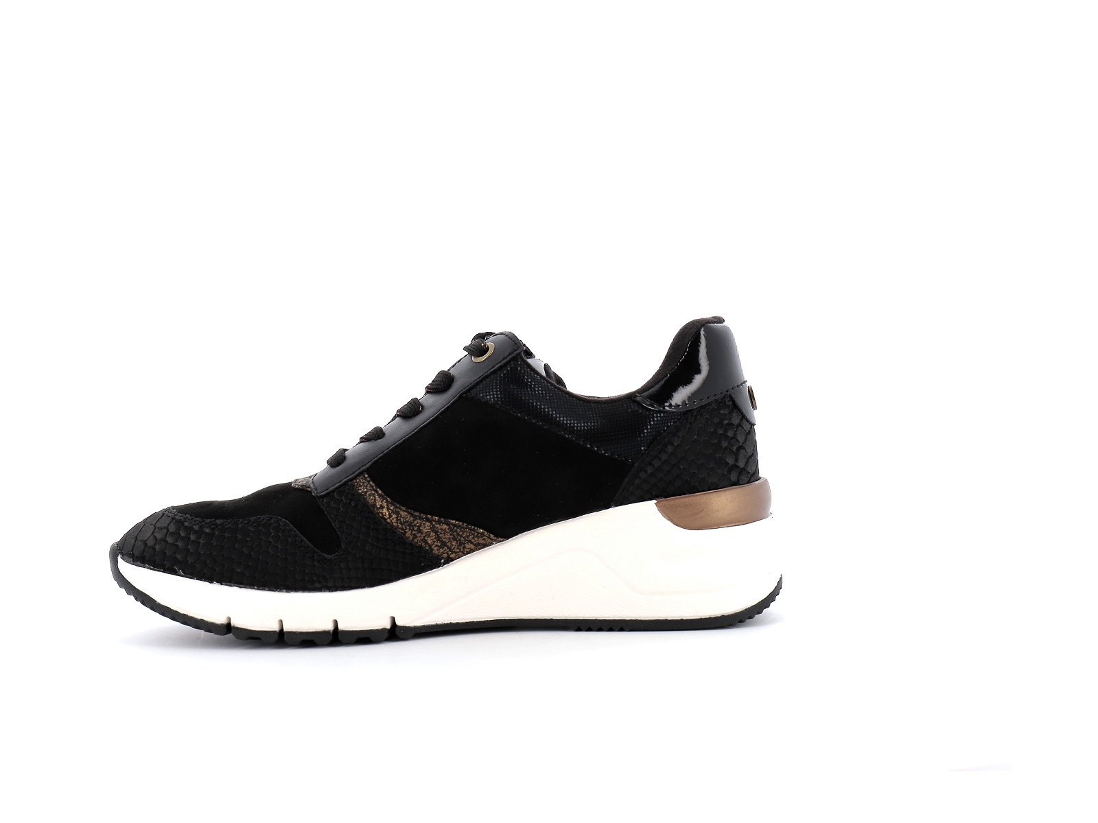 Tamaris-23702 Matières combinées Noir Bronze