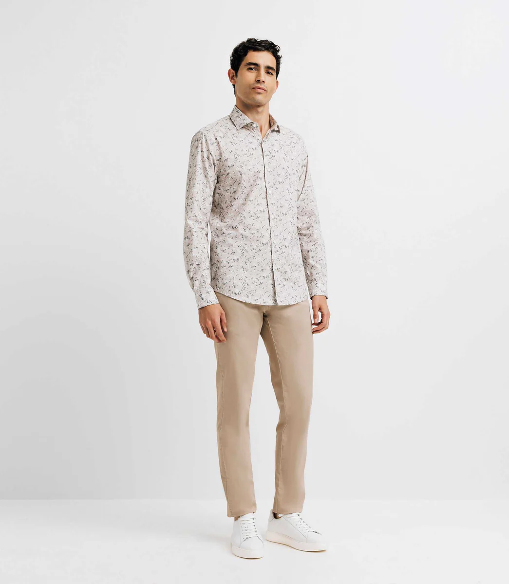 Chemise avec broderie imprimée rose