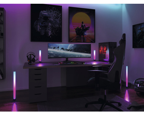 EntertainLED Lightbar Dynamisch 2-pack 2x24 lm H 30,5 cm RGB kleurverandering met geheugenfunctie + afstandsbediening