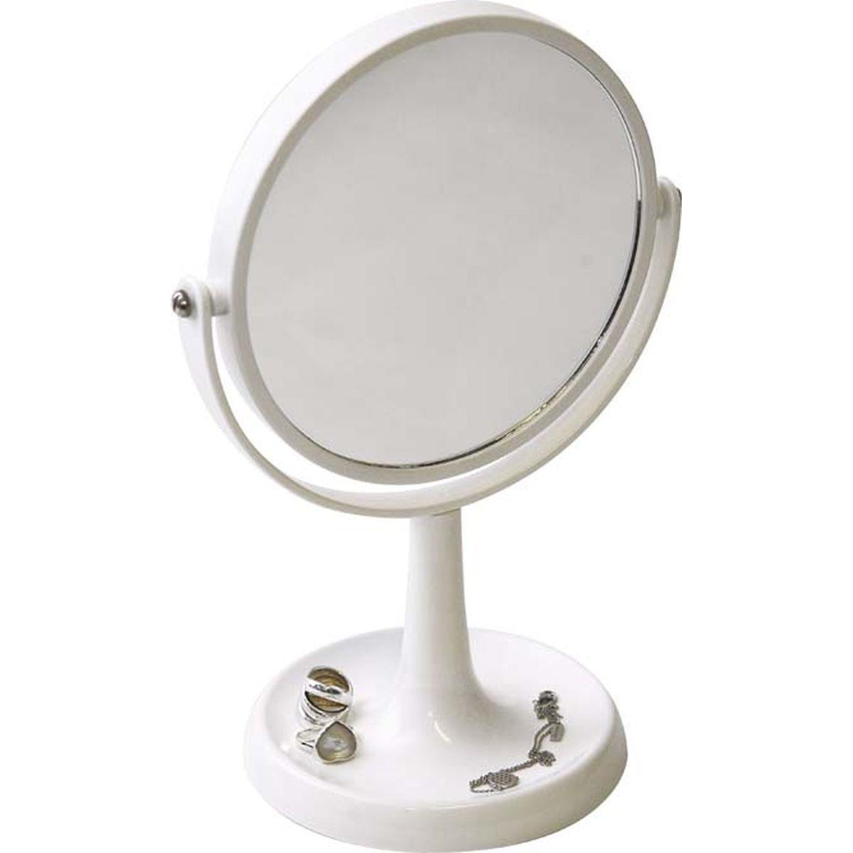 MIROIR BASE VIDE POCHE ABS 1 FACE NORMAL  1 FACE GROSSISSA