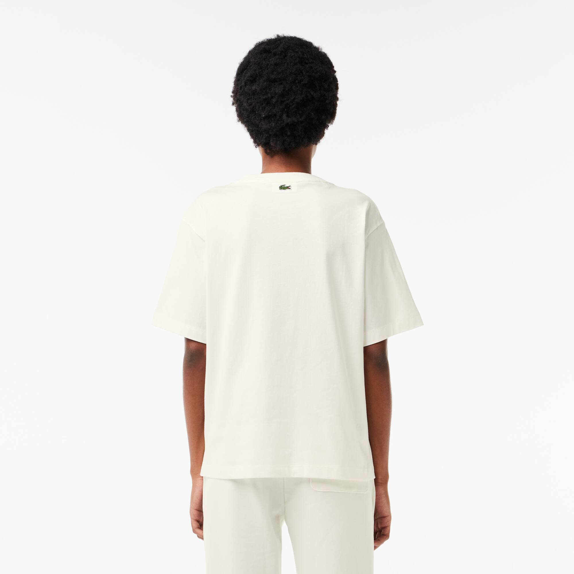 LACOSTE T-Shirt aus bedrucktem Baumwolljersey T-Shirts - Weiss - Lacoste - Damen