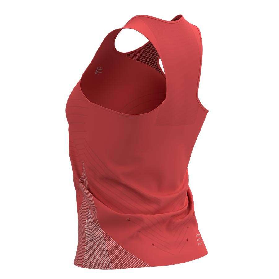 Compressport Performance Hardloopshirt Zonder Mouwen Roze Dames