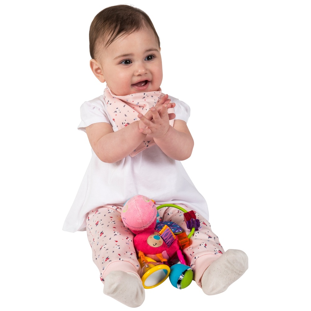 Playgro Clip Clop Aktivitäts-Babyrassel Rosa