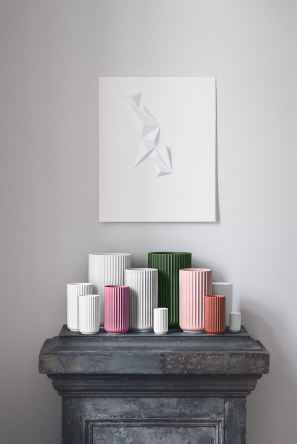 Lyngby Porcelæn Lyngby Vase H25 cm rosa porcelæn Lyserød