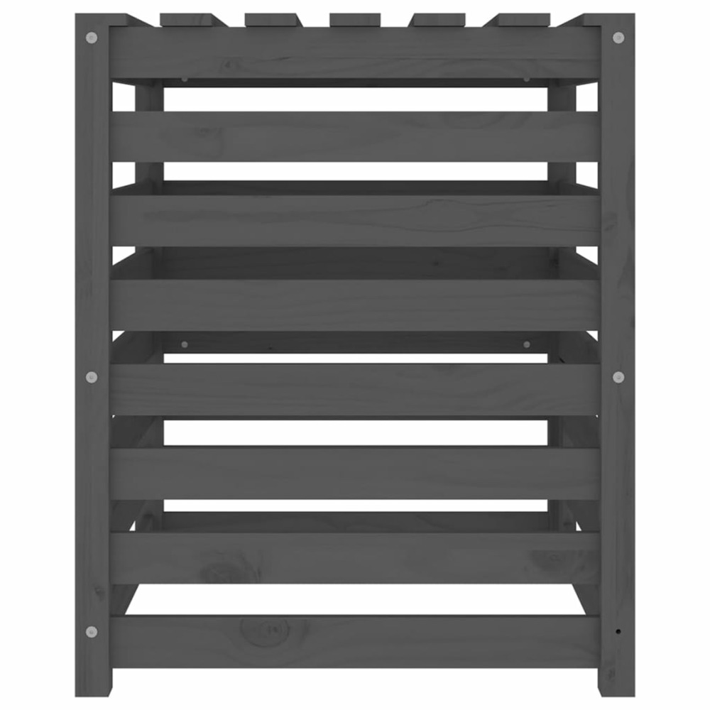 Composteur gris 63,5x63,5x77,5 cm bois massif de pin