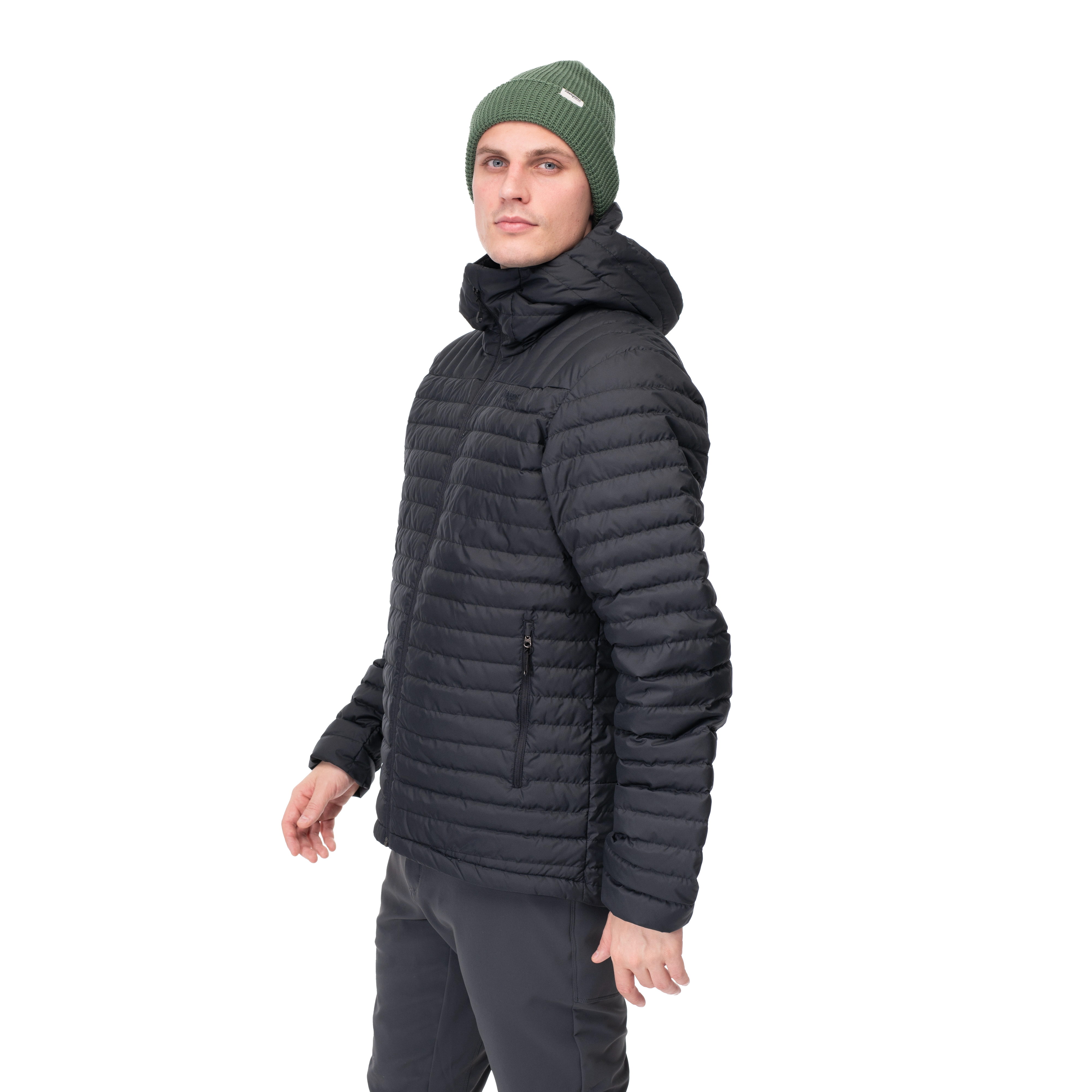 Lava Light Down Jacket w/Hood Men Black