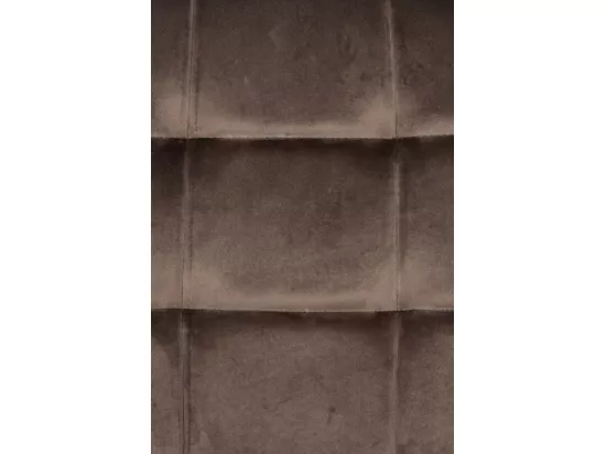 Lot de 4 chaise salle à manger - Velours & Métal noir mat - Marron - Antibes