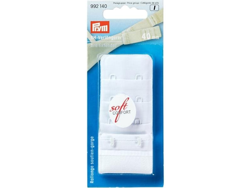 Prym BH-Verlängerung 40 mm, zum Einhaken, Weiss BH-Erweiterung zum Einhaken