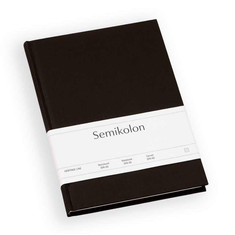 Semikolon Notizbuch, Leineneinband