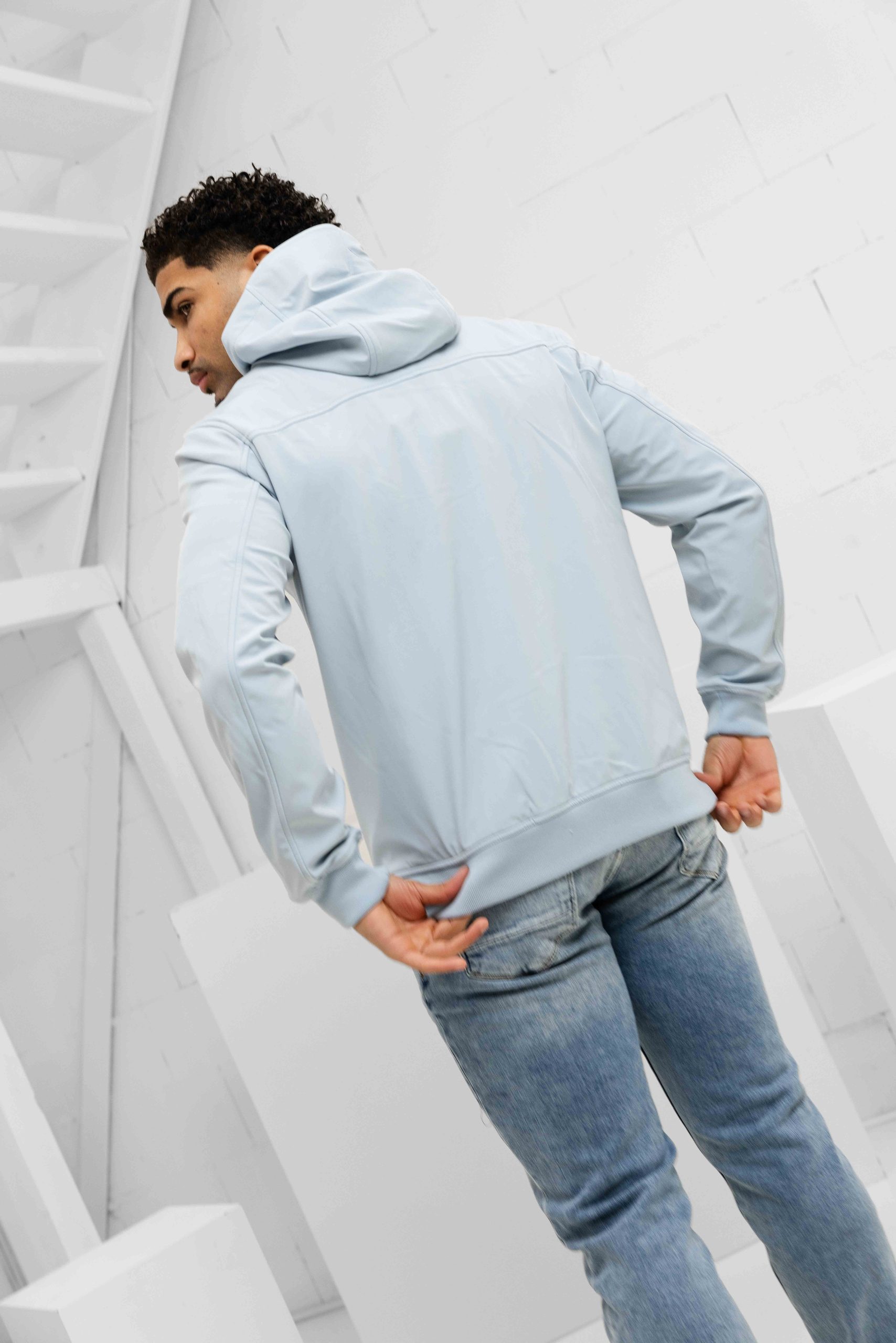 Lyle & Scott Softshell Jas Heren Lichtblauw