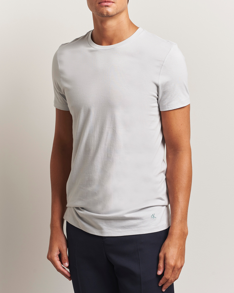 Calvin Klein 3-Pack Cotton Crew Neck T-Shirt Blue/Grey/Green