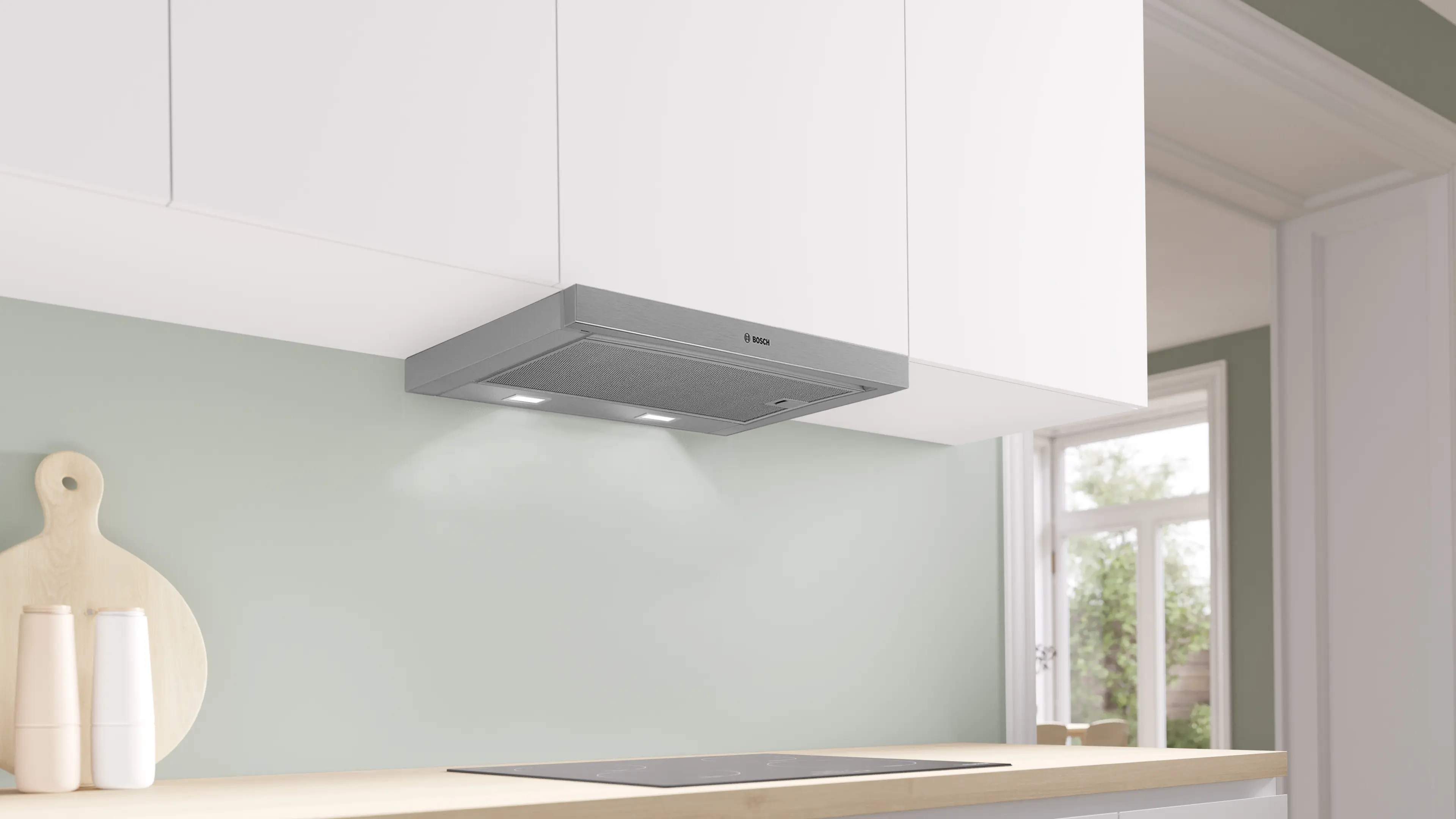 Serie 2 Vlakscherm afzuigkappen 60 cm Zilver metallic