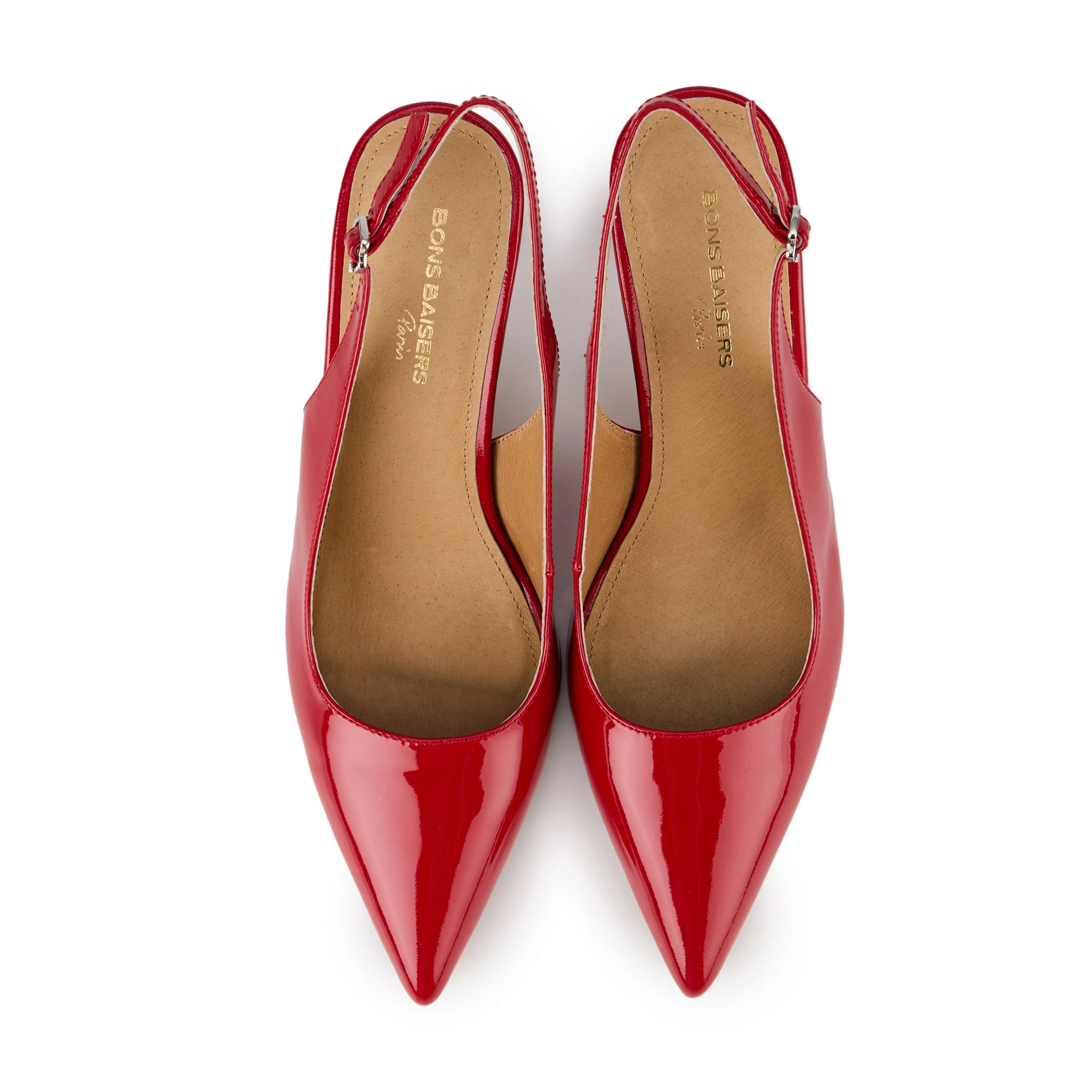 TINA CUIR BRILLANT RUBY - Escarpins en cuir | Rouge