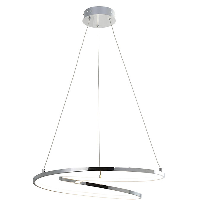 Suspension LED intégrée variable Pegmati 2400lm 3 9W IP20 GoodHome argent
