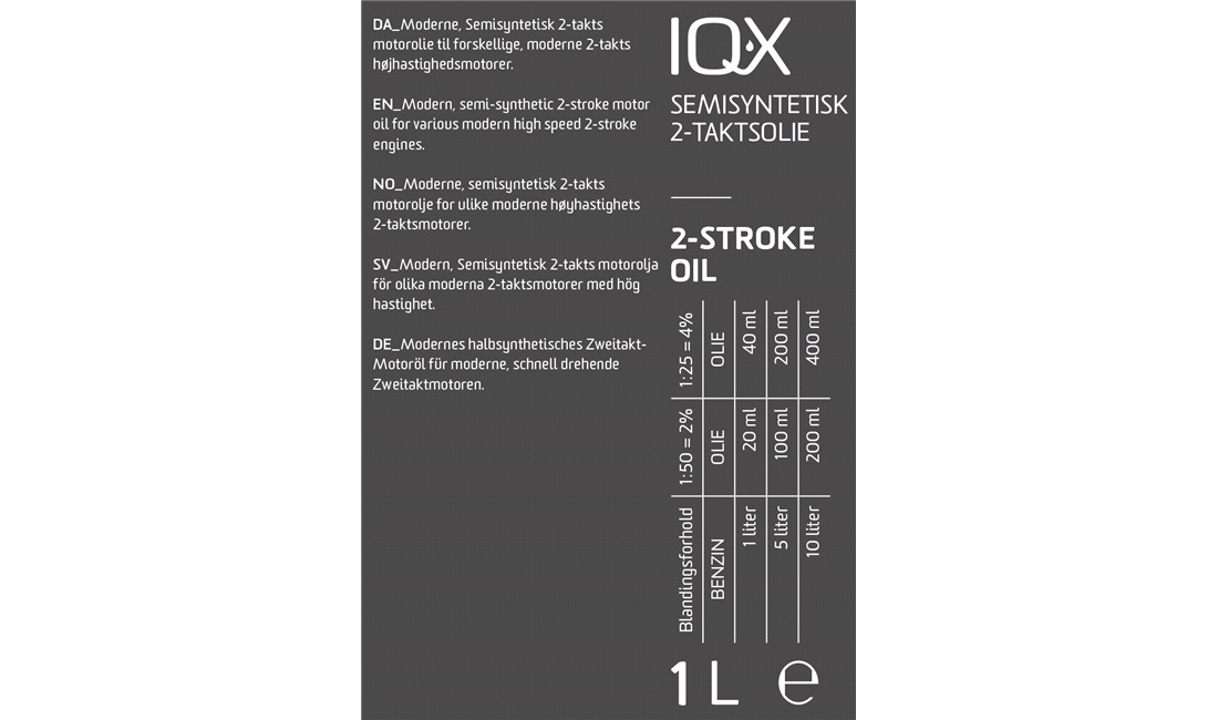 IQ-X semisynt. 2-takts olie 1l