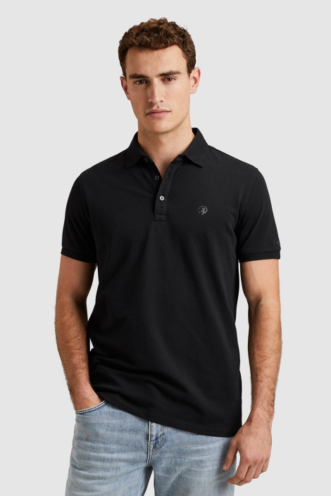 Cast Iron zwarte heren polo