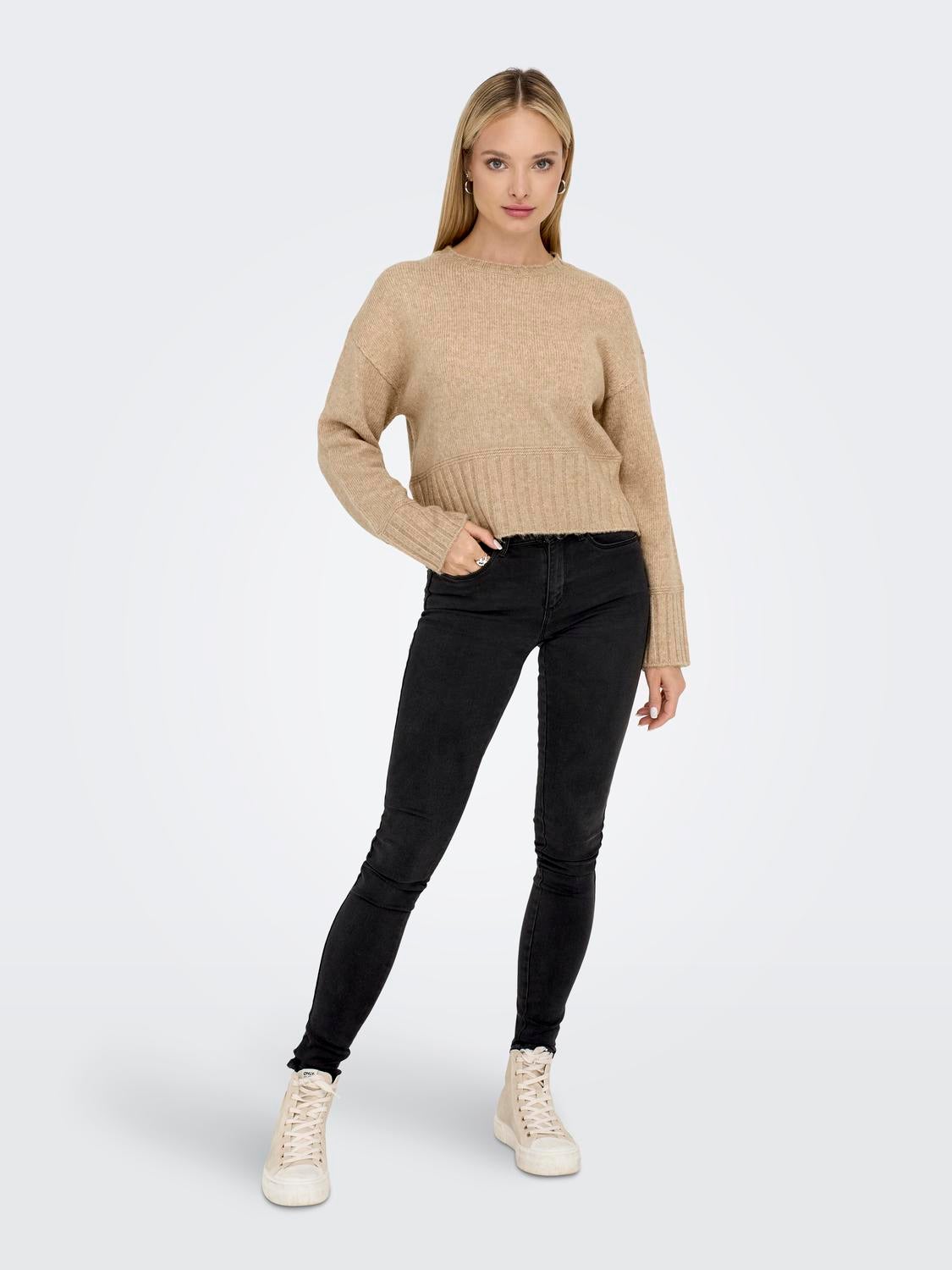 ONLALLIE Strickpullover Irish Cream