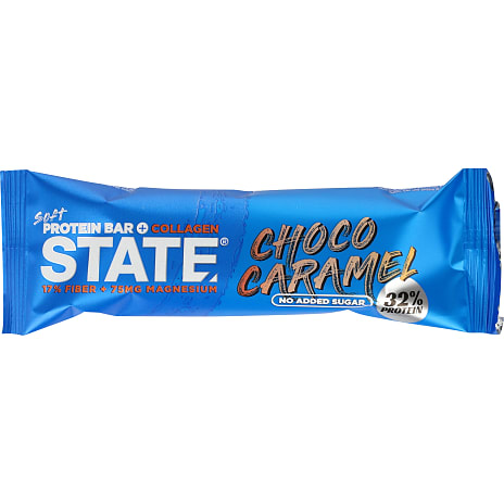 Proteinbar m. chokolade- og karamelsmag