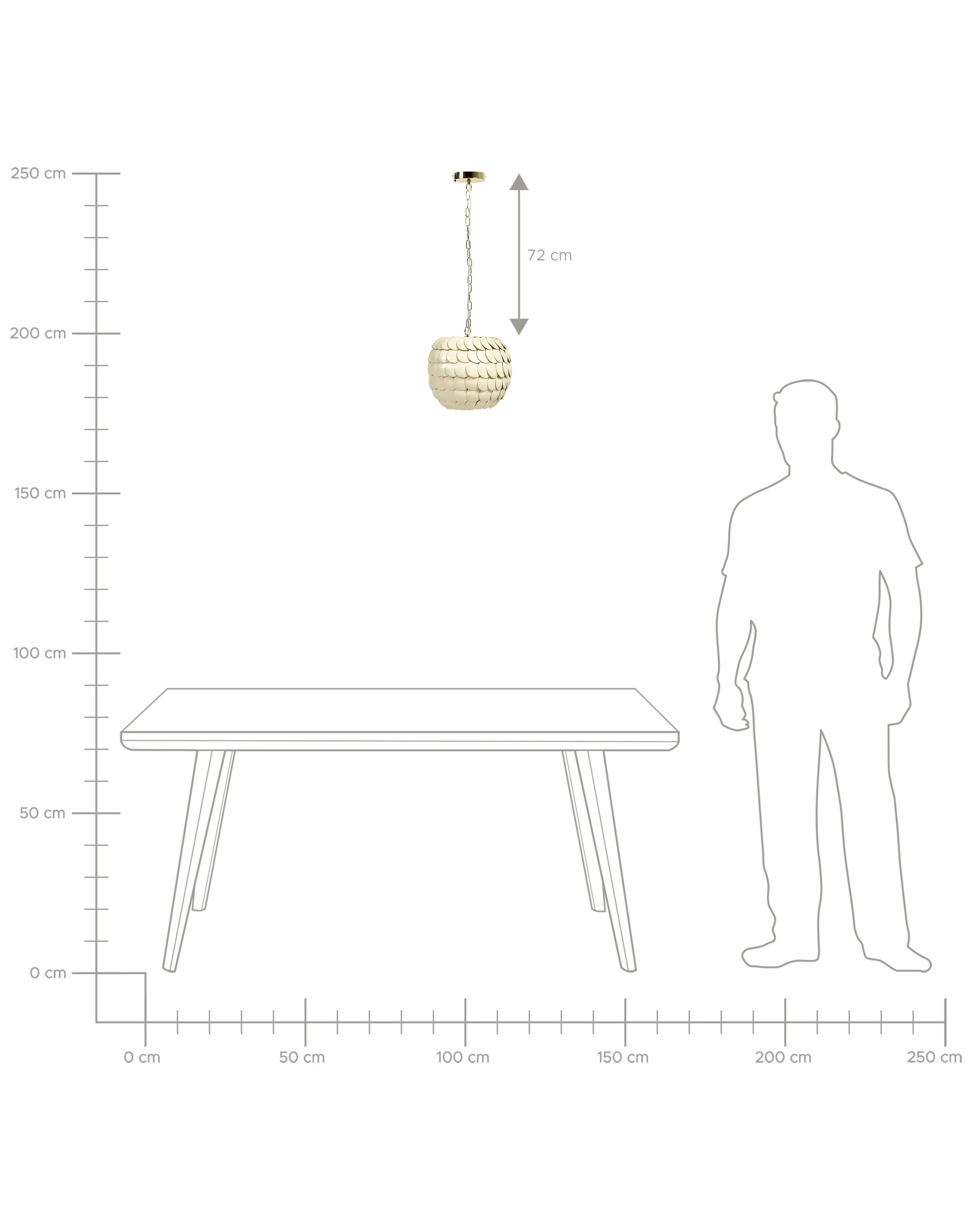 Hanglamp MASKELIYA Kokosnootschaal Beige