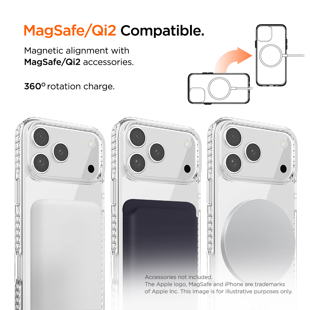 iPhone 17 Pro MagSafe Ice Grip Case Hardcase Schutzhülle (EGCA00886) - Transparent