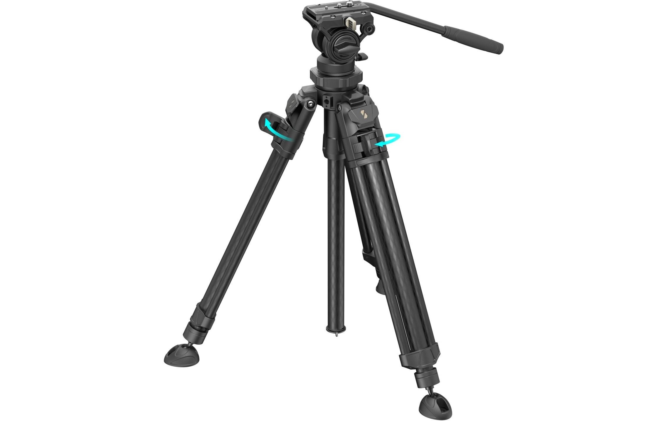 Leichtes Video-Stativset aus Kohlefaser AD-50 Pro<br>Video-Stativset aus Kohlefaser