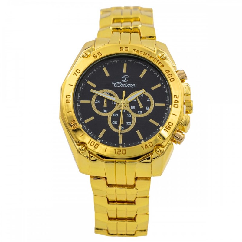 Montre Homme CHTIME bracelet Acier Doré