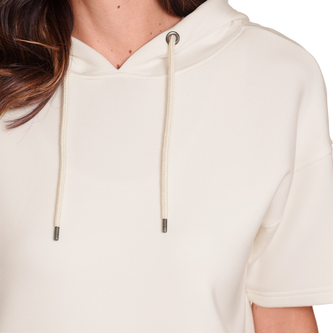 Gina Benotti Damen Kapuzenshirt in Modal-Qualität cremeweiss