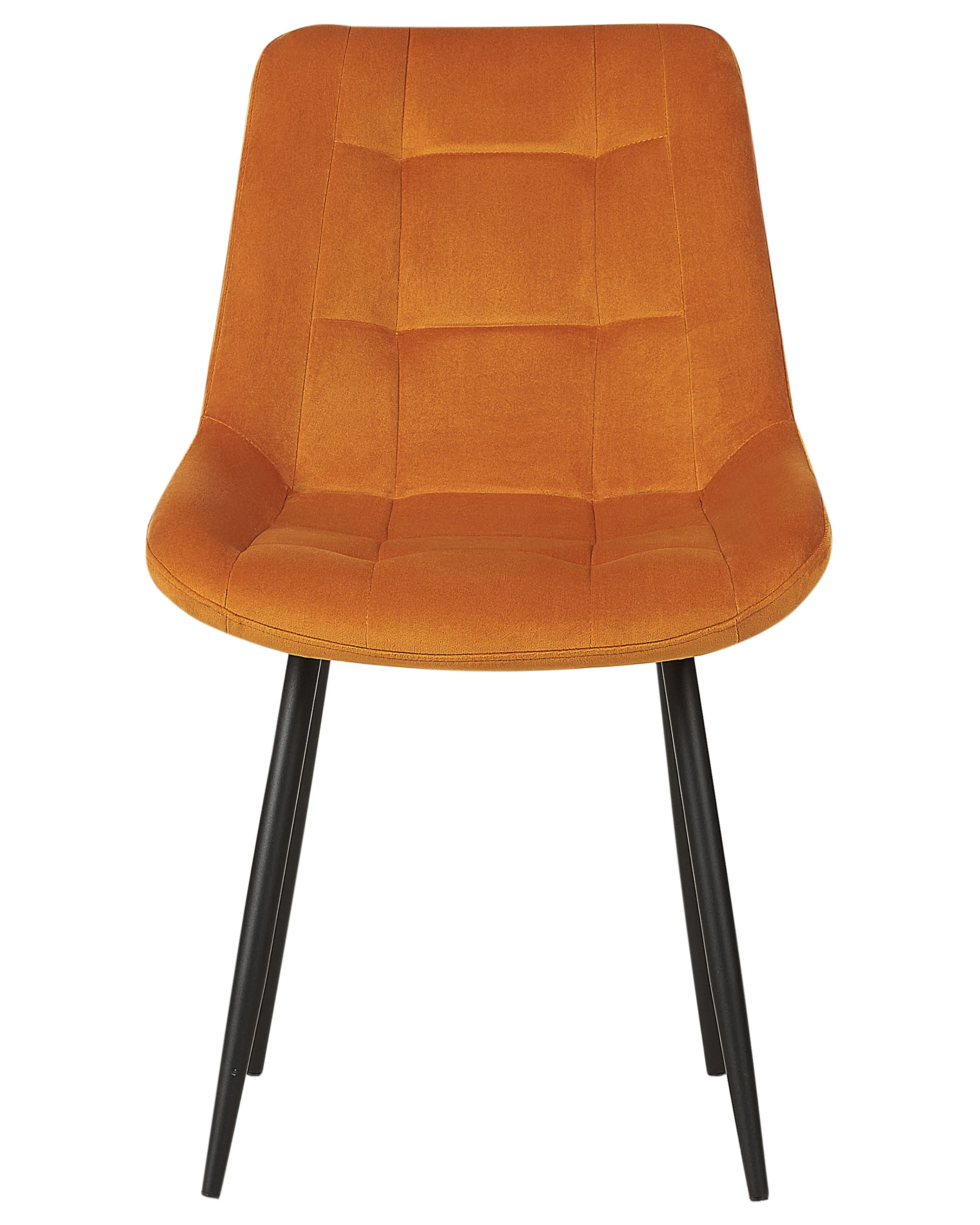 Set van 2 eetkamerstoelen MELROSE Fluweel Oranje