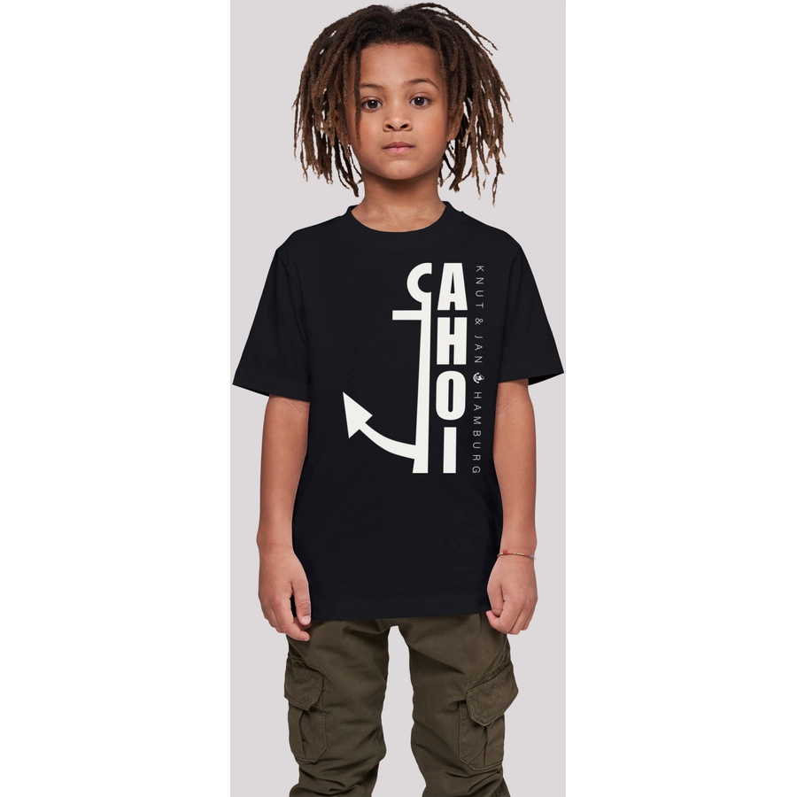 F4NT4STIC T-Shirt Ahoi Anker Crop Knut & Jan Hamburg schwarz