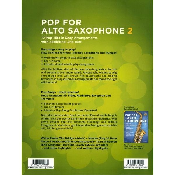 Schott Pop For A-Sax Vol.2