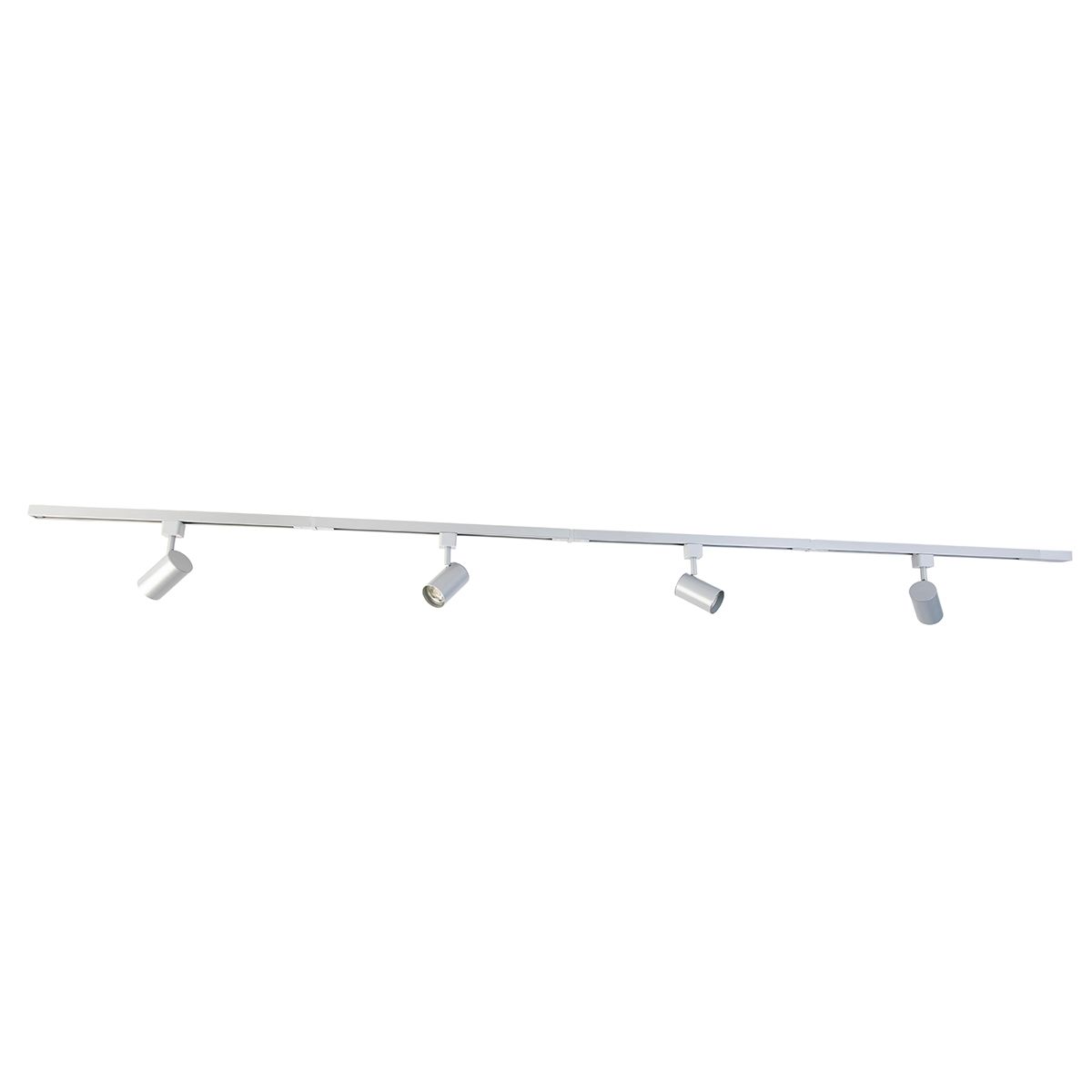 Modern railsysteem met 4 spots zilver 1-fase  - Iconic Yade