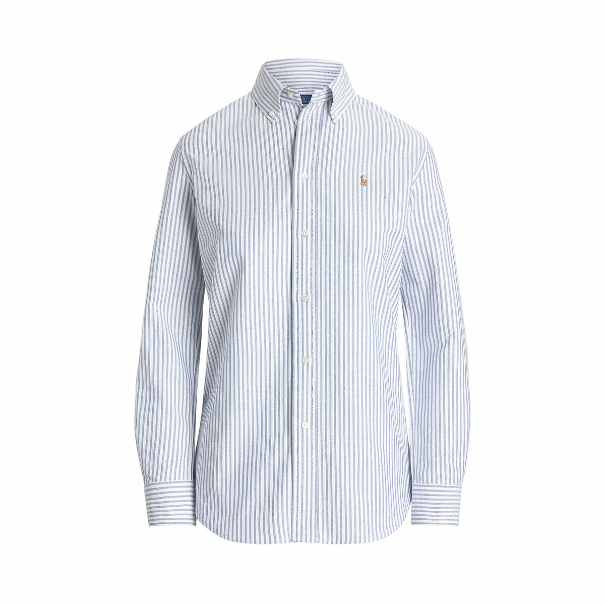 POLO RALPH LAUREN<br>Camisa Oxford listrada e reta