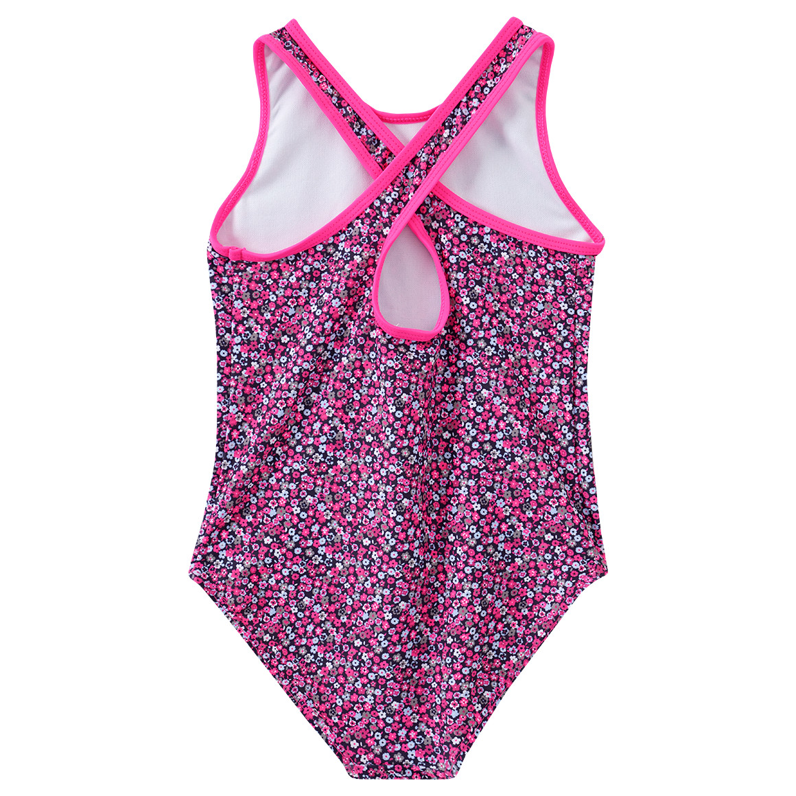 Topolino Mädchen Badeanzug mit Blumen pink