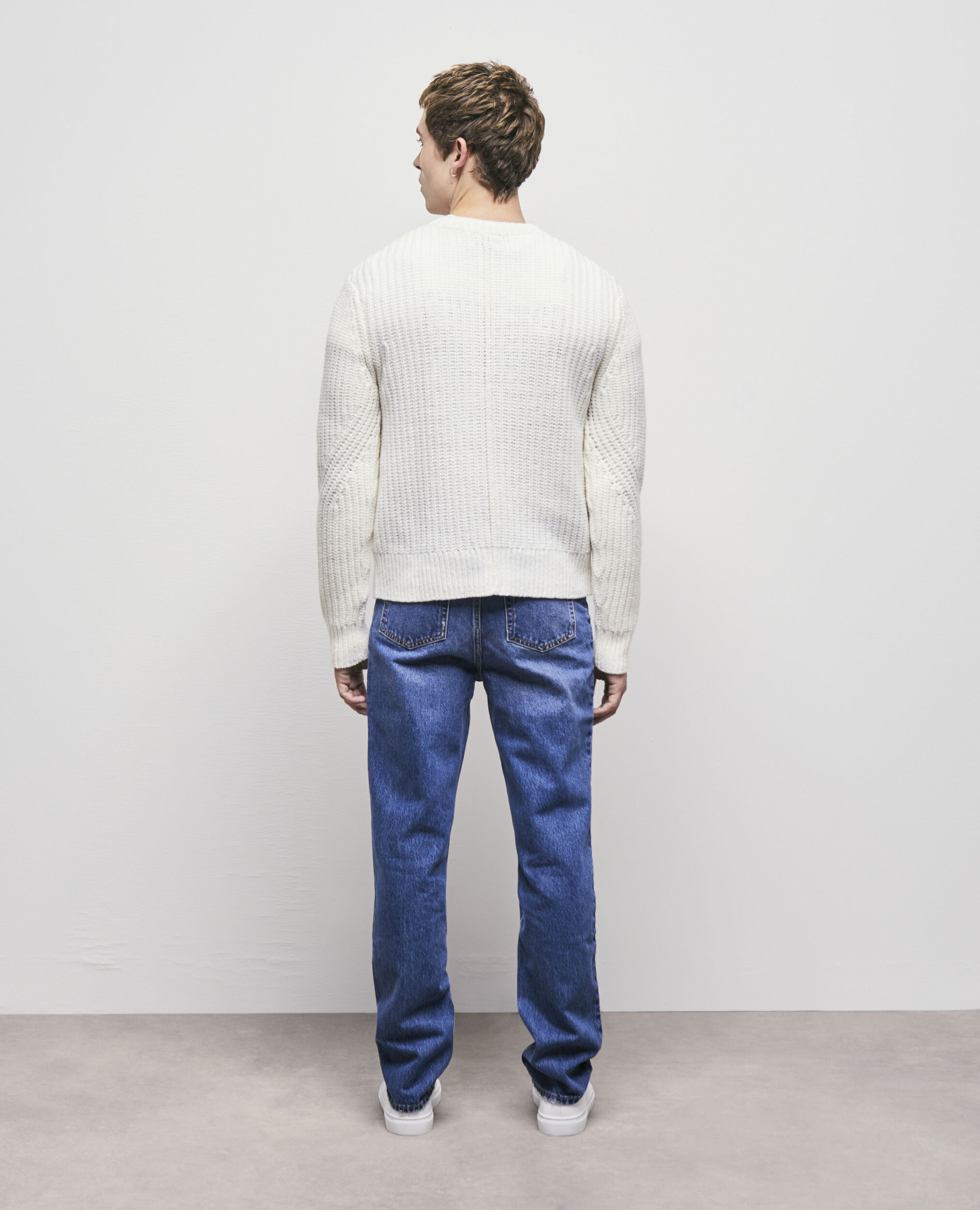 Pull en maille écru