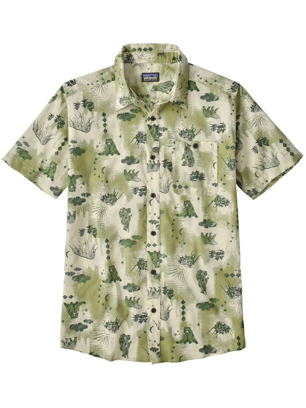 Patagonia Go To Shirt half dome bear/toasted wh