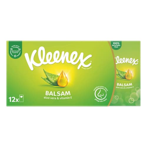 Kleenex Balsam Taschentücher, 4-lagig, ideal bei Erkältungen und Allergien
