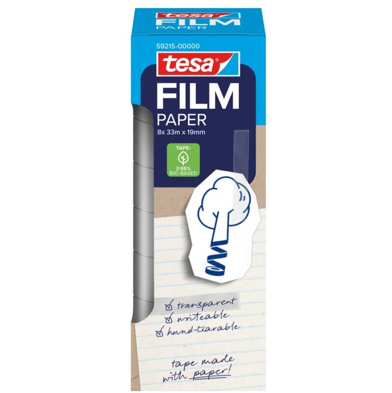 Tesa Klebeband Papier, 8 Stück, 19 mm  x 10 m