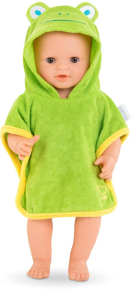 BB36 - CAPE BAIN GRENOUILLE POUR POUPON 36 CM - COROLLE VETEMENTS