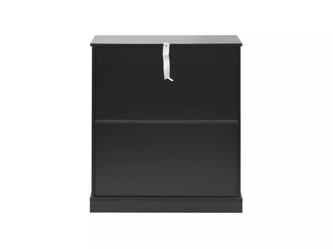 Meuble Bas Gain de Place avec Tiroir 2 Portes Noir Polyvalent