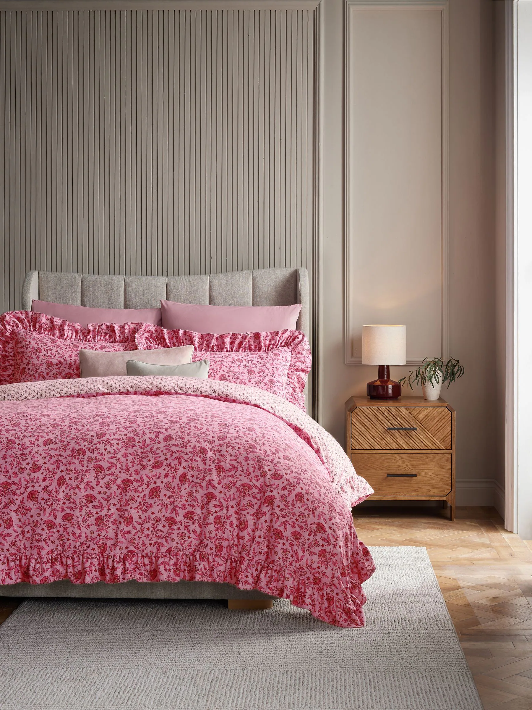 Supersoft 100% Brushed Cotton Frill Duvet Cover and Pillowcase Set
