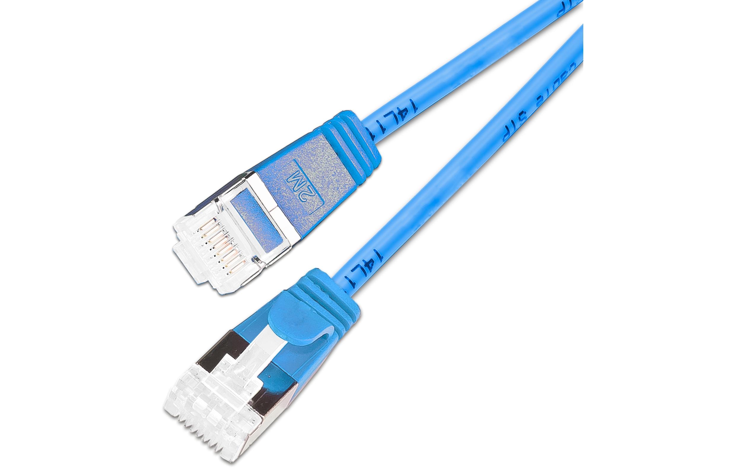 Slimpatchkabel RJ-45, Cat 6A, U/FTP, 3 m, Blau, 36-Pack<br>SLIM Multipack, 36x 3.0m KAT6A Patchkabel, blau