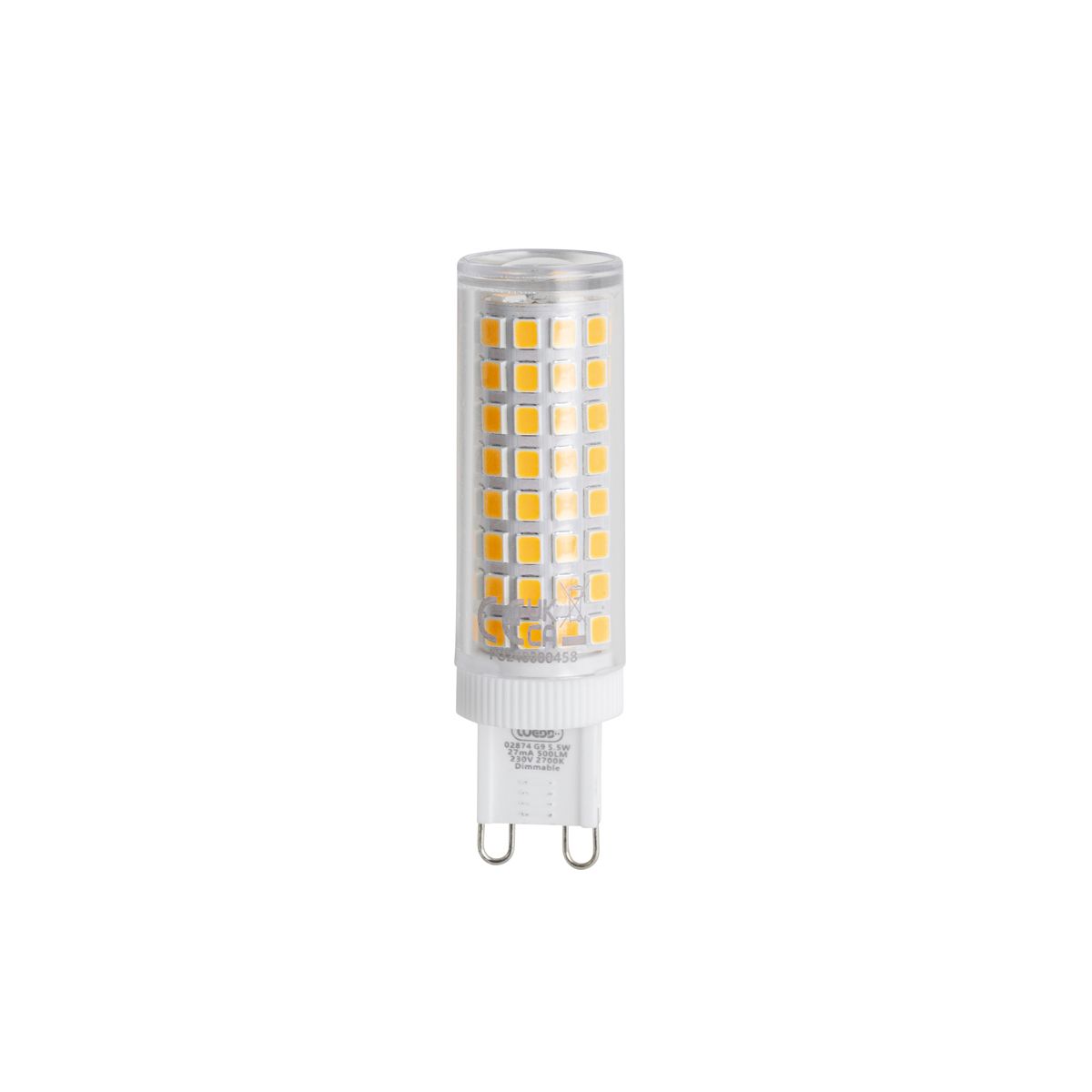 Set van 5 G9 dimbare LED lampen 5.5W 500 lm 2700K