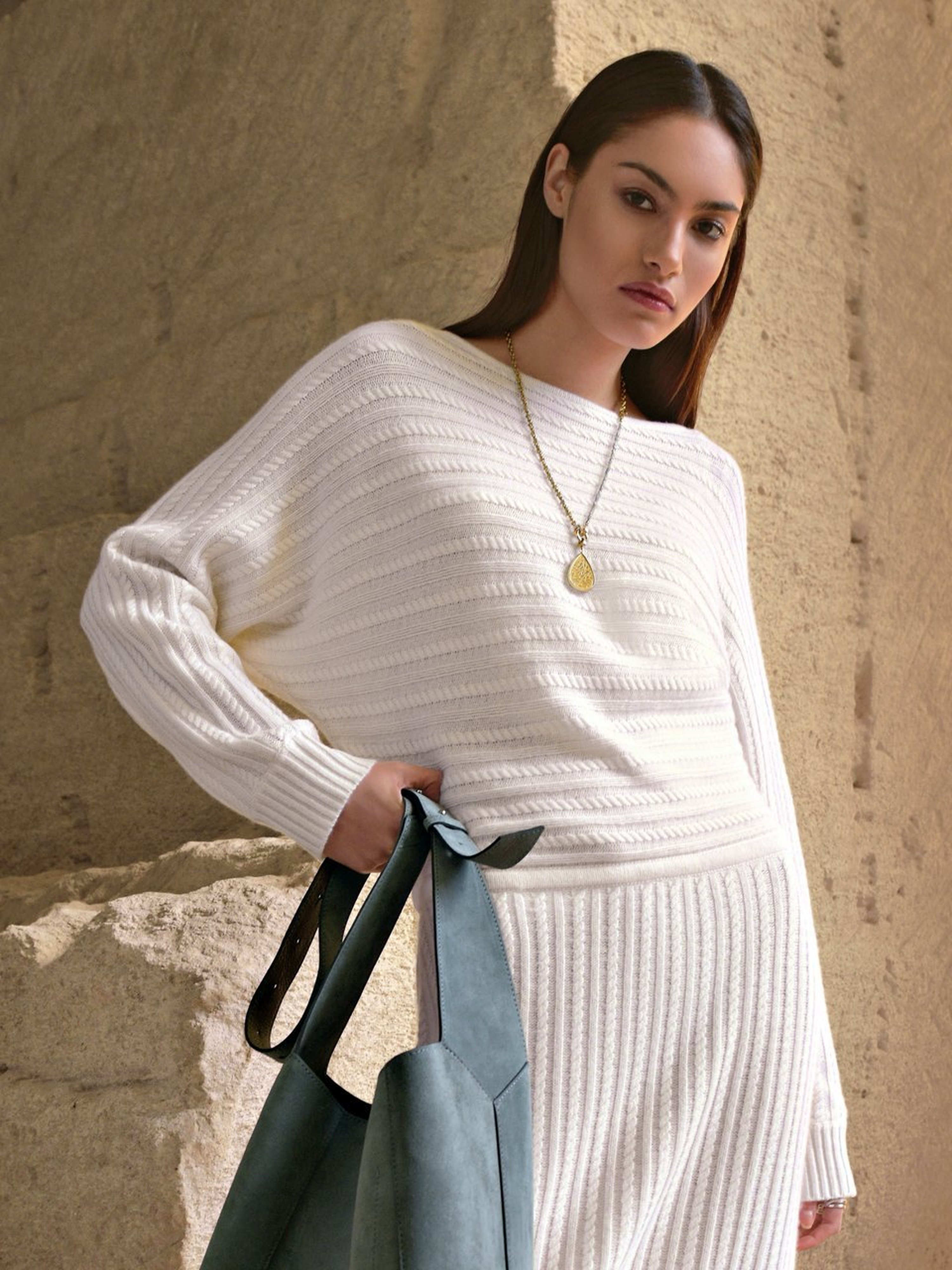 Strickkleid aus Schurwolle und Kaschmir