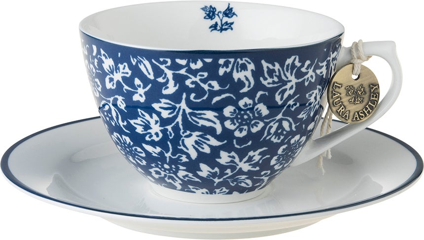Laura Ashley kop en schotel Alyssa blauw 0,26 L