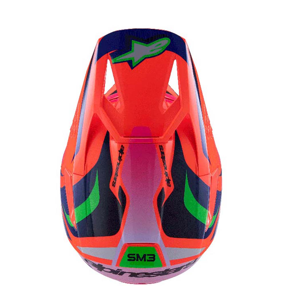 Alpinestars - Casque enfant Youth S-M3 Deegan Orange fluo / Violet / Rose fluo